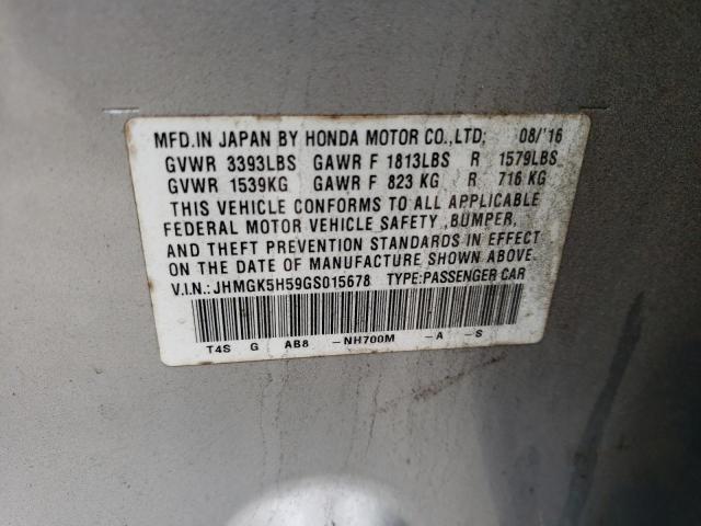 Photo 12 VIN: JHMGK5H59GS015678 - HONDA FIT LX 