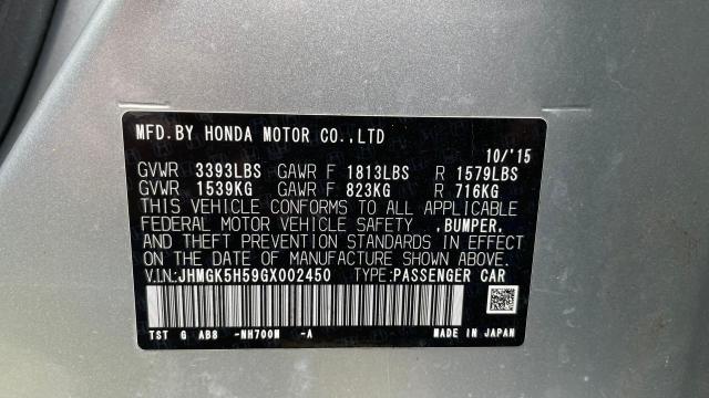 Photo 9 VIN: JHMGK5H59GX002450 - HONDA FIT 