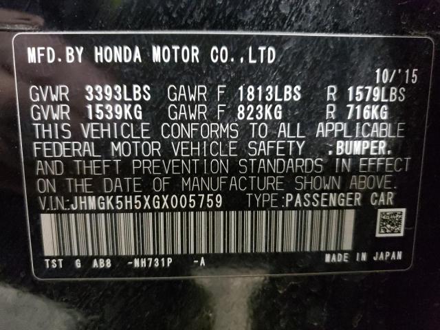 Photo 12 VIN: JHMGK5H5XGX005759 - HONDA FIT 