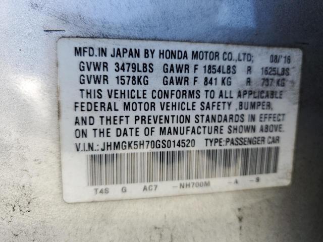 Photo 11 VIN: JHMGK5H70GS014520 - HONDA FIT 