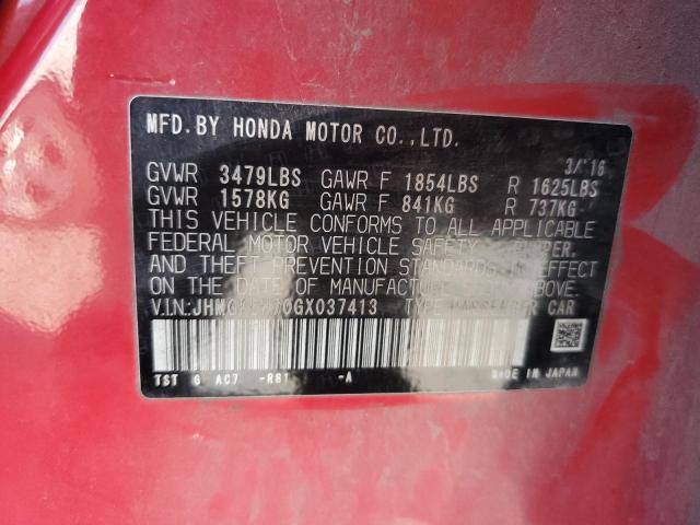 Photo 11 VIN: JHMGK5H70GX037413 - HONDA FIT EX 