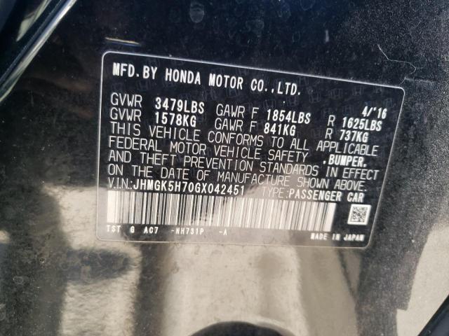 Photo 9 VIN: JHMGK5H70GX042451 - HONDA FIT EX 