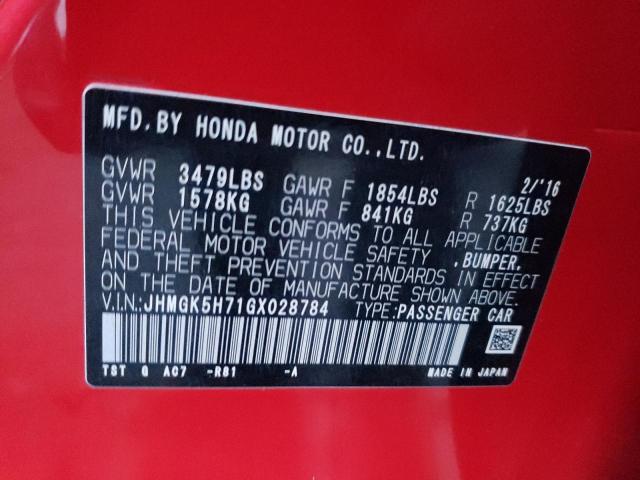 Photo 9 VIN: JHMGK5H71GX028784 - HONDA FIT EX 