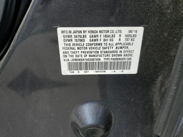 Photo 11 VIN: JHMGK5H74GS007408 - HONDA FIT 