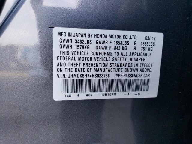 Photo 11 VIN: JHMGK5H74HS023738 - HONDA FIT EX 