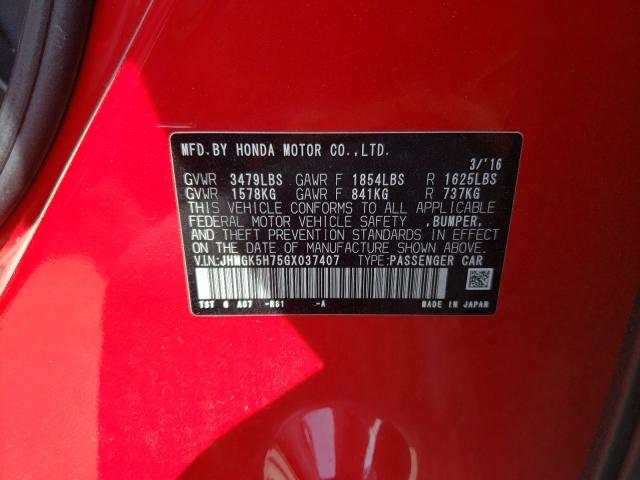 Photo 9 VIN: JHMGK5H75GX037407 - HONDA FIT EX 