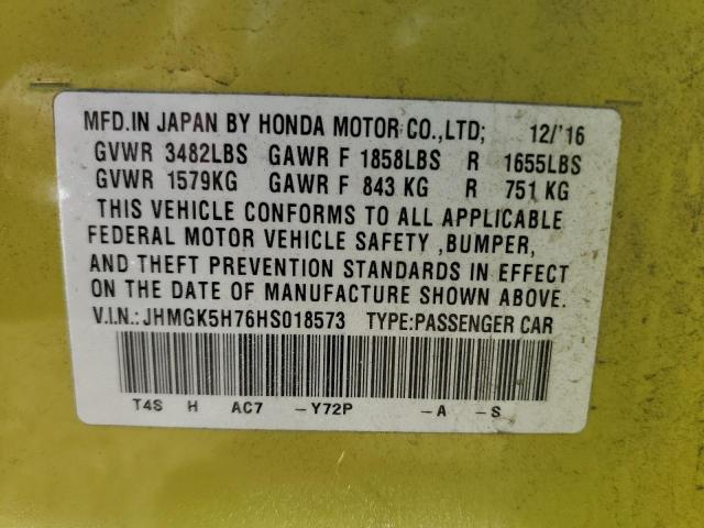 Photo 9 VIN: JHMGK5H76HS018573 - HONDA FIT EX 