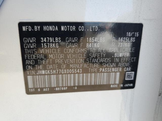 Photo 12 VIN: JHMGK5H77GX005543 - HONDA FIT EX 