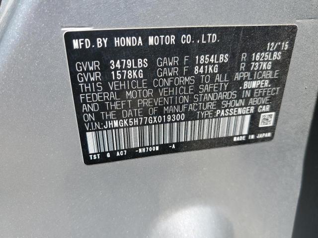 Photo 12 VIN: JHMGK5H77GX019300 - HONDA FIT 