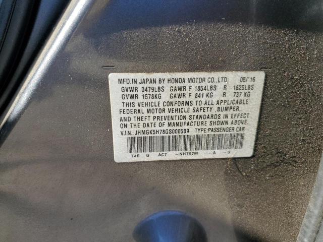 Photo 11 VIN: JHMGK5H78GS000509 - HONDA FIT 