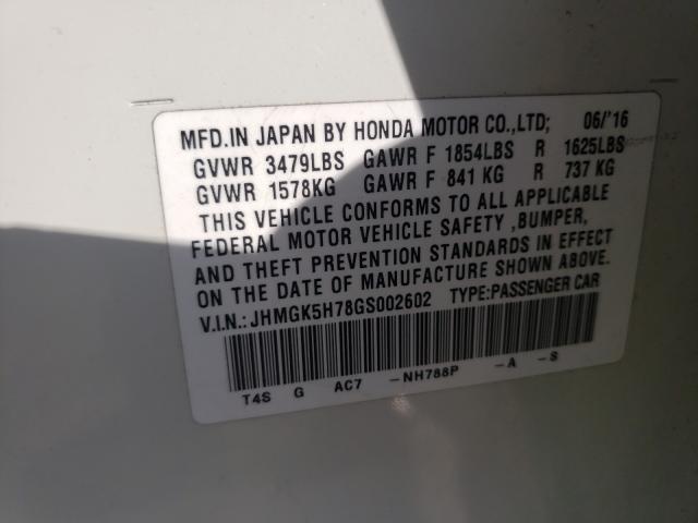 Photo 9 VIN: JHMGK5H78GS002602 - HONDA FIT EX 