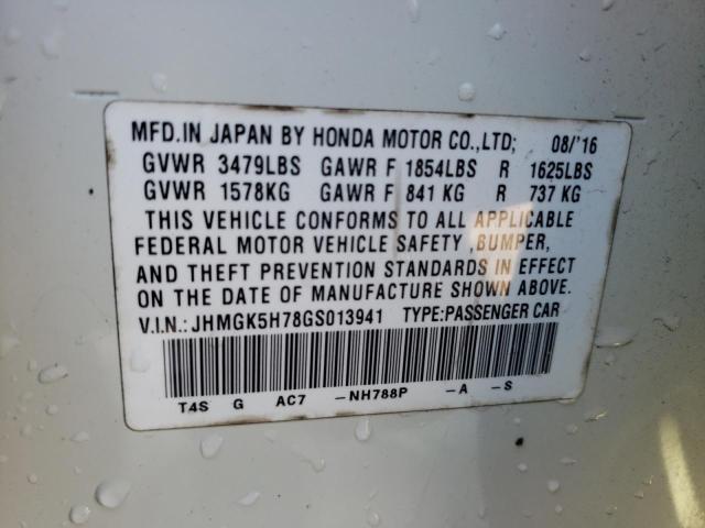 Photo 11 VIN: JHMGK5H78GS013941 - HONDA FIT EX 