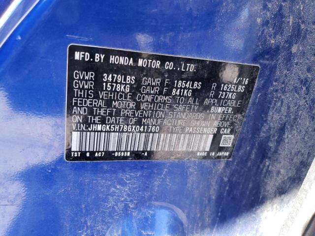 Photo 11 VIN: JHMGK5H78GX041760 - HONDA FIT 