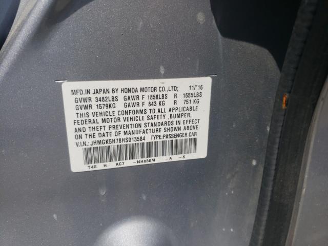 Photo 9 VIN: JHMGK5H78HS013584 - HONDA FIT EX 