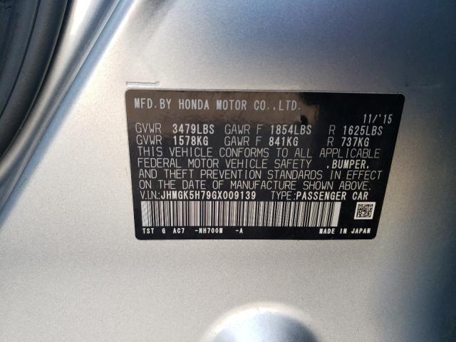 Photo 9 VIN: JHMGK5H79GX009139 - HONDA FIT EX 