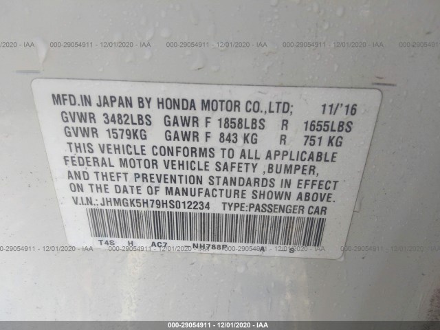 Photo 8 VIN: JHMGK5H79HS012234 - HONDA FIT 