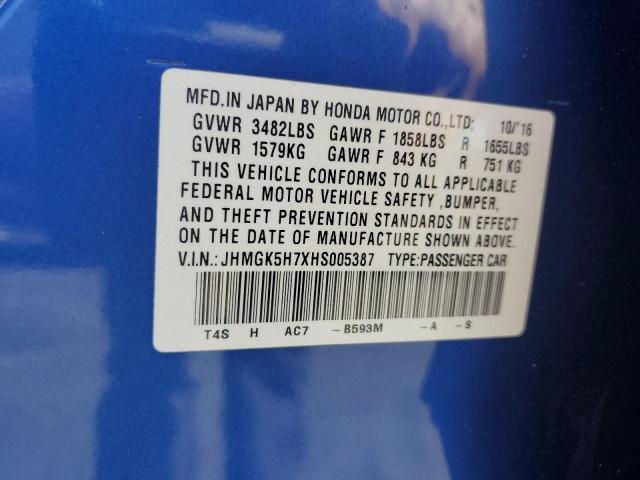 Photo 11 VIN: JHMGK5H7XHS005387 - HONDA FIT EX 