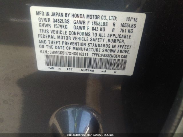 Photo 8 VIN: JHMGK5H7XHS016311 - HONDA FIT 