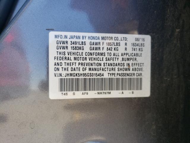 Photo 9 VIN: JHMGK5H95GS015454 - HONDA FIT EX 