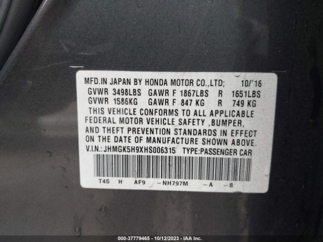 Photo 8 VIN: JHMGK5H9XHS006315 - HONDA FIT 