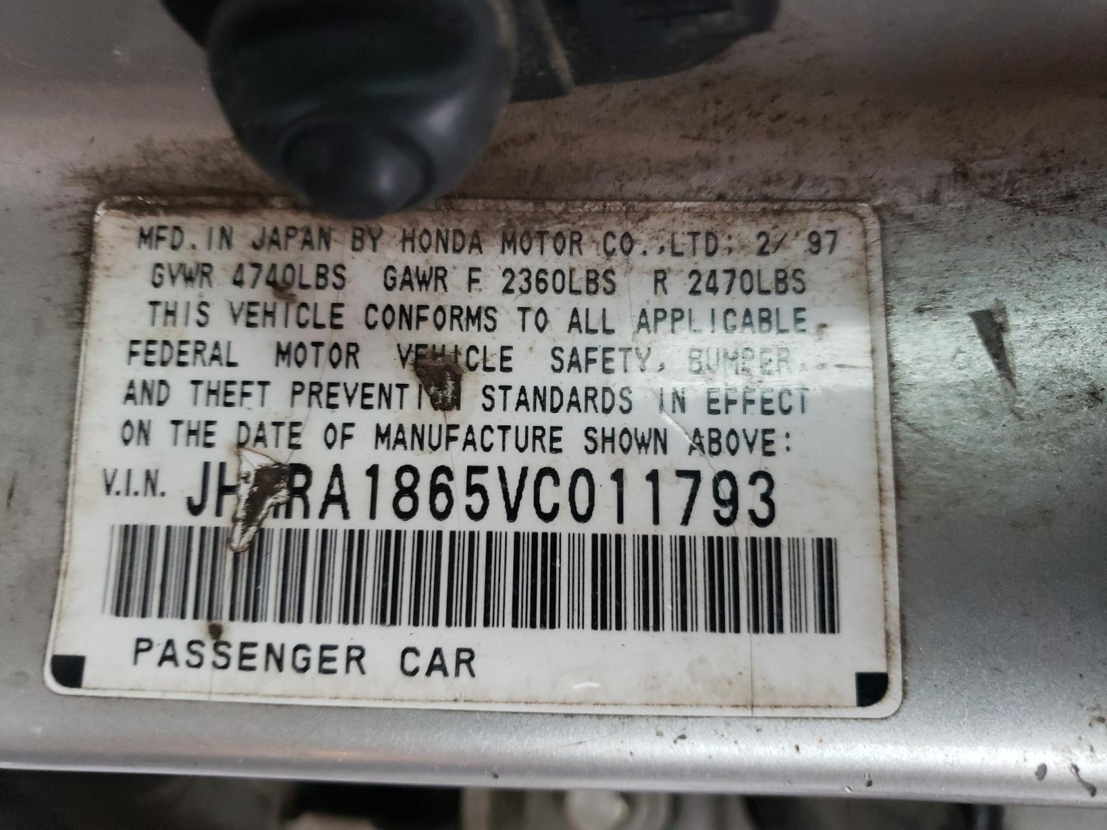 Photo 9 VIN: JHMRA1865VC011793 - HONDA ODYSSEY BA 