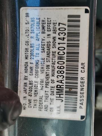 Photo 12 VIN: JHMRA3860WC014307 - HONDA ODYSSEY LX 