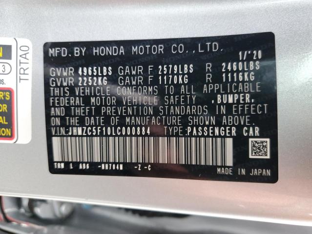 Photo 11 VIN: JHMZC5F10LC000884 - HONDA CLARITY 