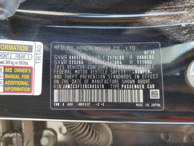 Photo 12 VIN: JHMZC5F12KC005518 - HONDA CLARITY 