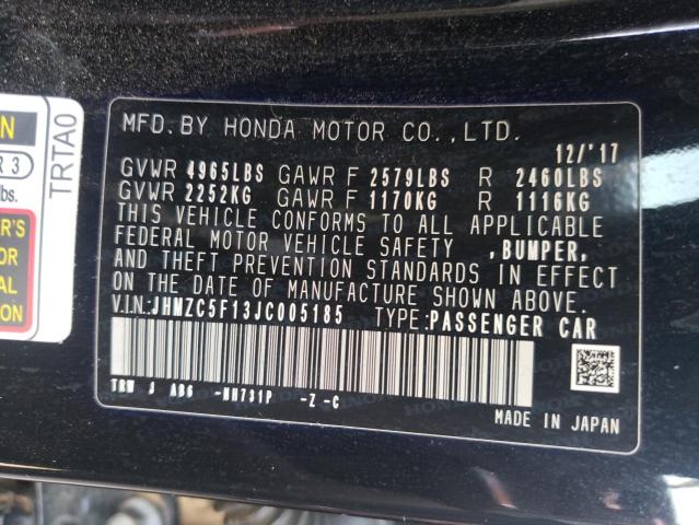 Photo 9 VIN: JHMZC5F13JC005185 - HONDA CLARITY 