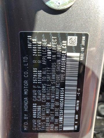 Photo 11 VIN: JHMZC5F14KC006654 - HONDA CLARITY 