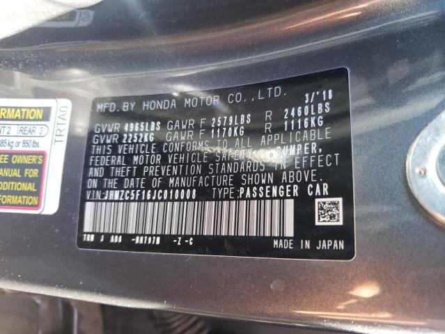 Photo 11 VIN: JHMZC5F16JC010008 - HONDA CLARITY 