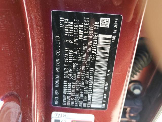 Photo 11 VIN: JHMZC5F35KC001139 - HONDA CLARITY 