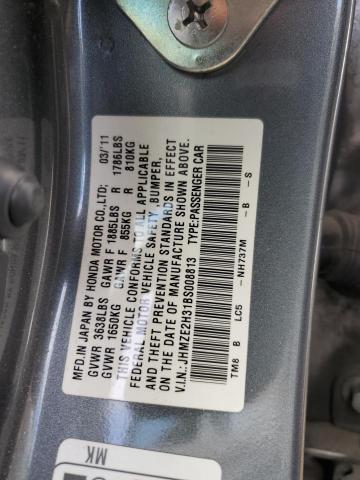 Photo 11 VIN: JHMZE2H31BS008813 - HONDA INSIGHT 