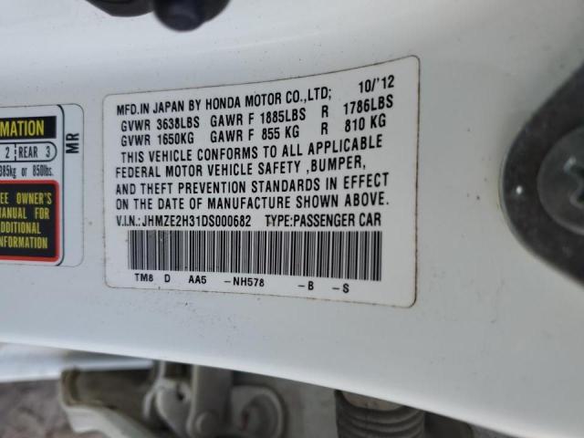 Photo 12 VIN: JHMZE2H31DS000682 - HONDA INSIGHT 