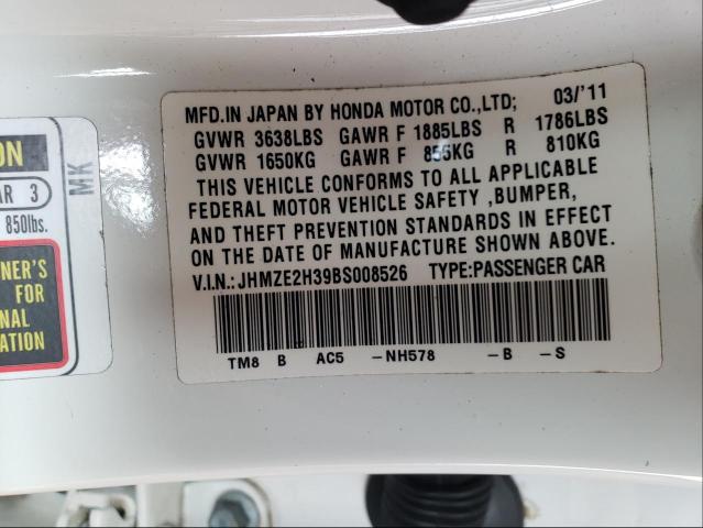 Photo 9 VIN: JHMZE2H39BS008526 - HONDA INSIGHT 