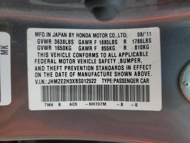 Photo 11 VIN: JHMZE2H3XBS012522 - HONDA INSIGHT 