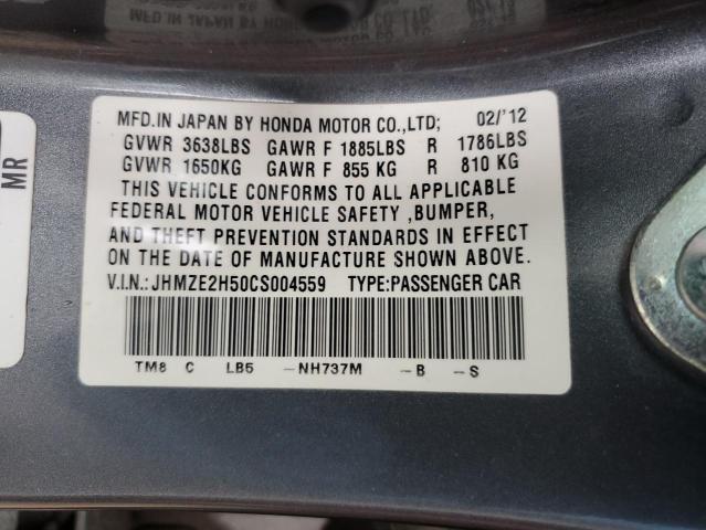 Photo 11 VIN: JHMZE2H50CS004559 - HONDA INSIGHT 