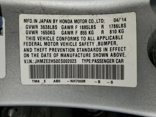 Photo 12 VIN: JHMZE2H50ES002023 - HONDA INSIGHT LX 