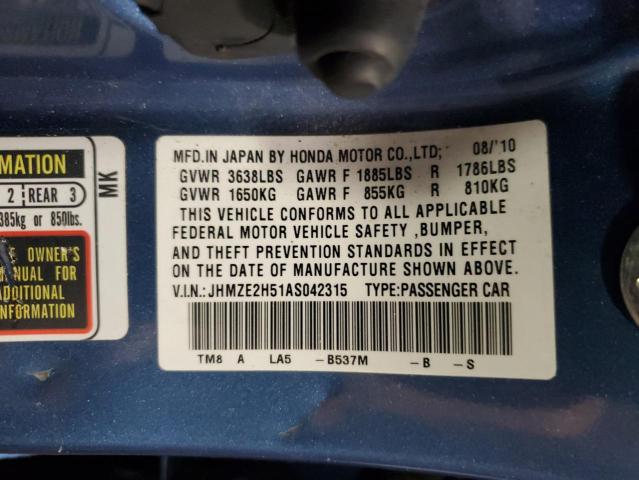 Photo 11 VIN: JHMZE2H51AS042315 - HONDA INSIGHT 