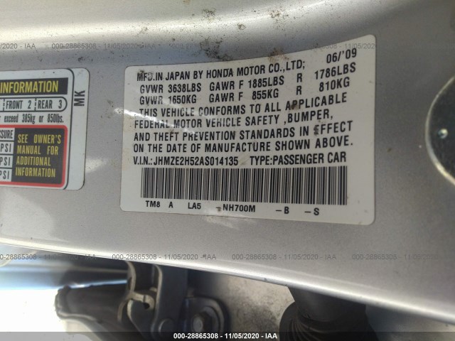 Photo 8 VIN: JHMZE2H52AS014135 - HONDA INSIGHT 