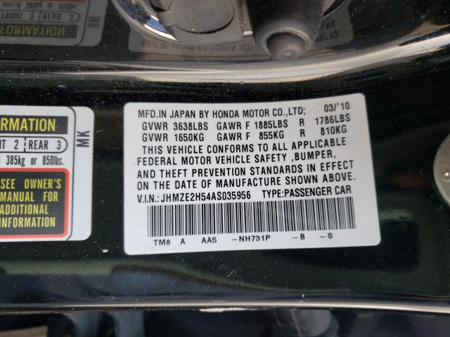 Photo 9 VIN: JHMZE2H54AS035956 - HONDA INSIGHT LX 