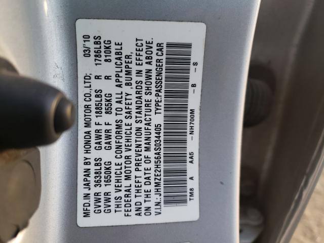 Photo 9 VIN: JHMZE2H56AS034405 - HONDA INSIGHT LX 