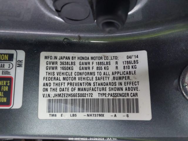 Photo 8 VIN: JHMZE2H56ES002172 - HONDA INSIGHT 