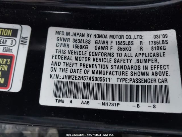 Photo 8 VIN: JHMZE2H57AS005611 - HONDA INSIGHT 