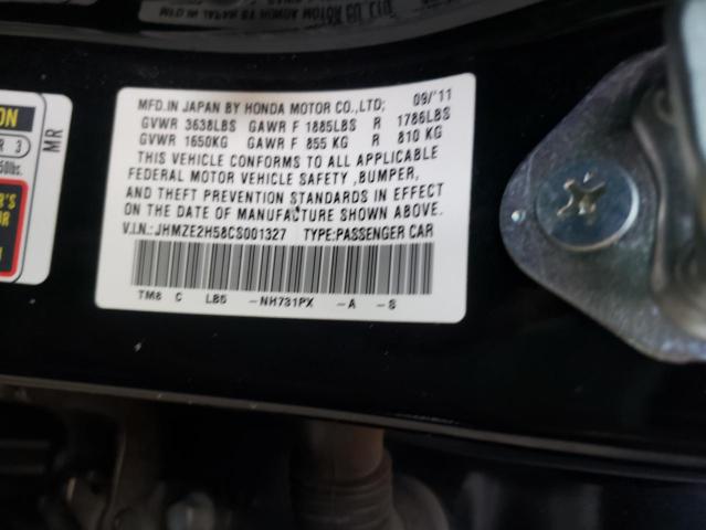 Photo 9 VIN: JHMZE2H58CS001327 - HONDA INSIGHT LX 