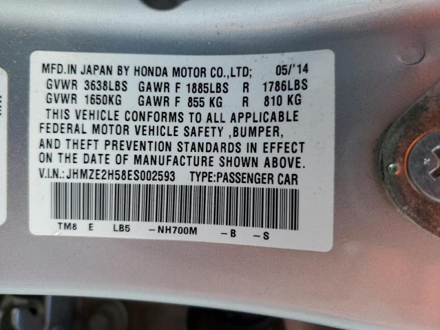 Photo 11 VIN: JHMZE2H58ES002593 - HONDA INSIGHT LX 