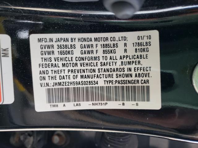 Photo 9 VIN: JHMZE2H59AS028534 - HONDA INSIGHT LX 