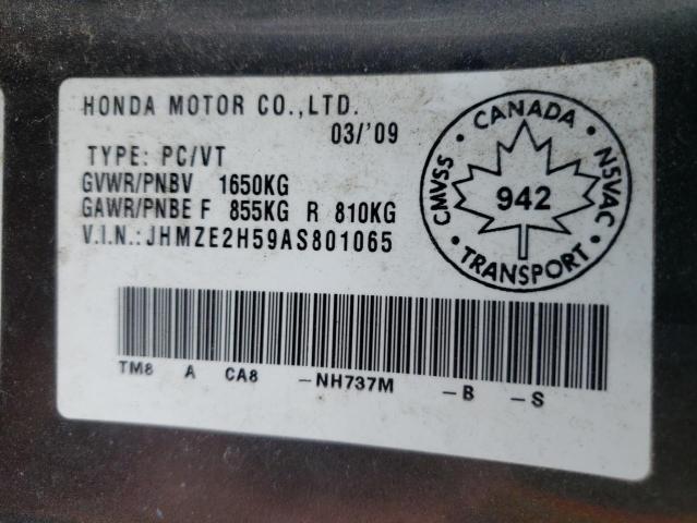 Photo 11 VIN: JHMZE2H59AS801065 - HONDA INSIGHT LX 