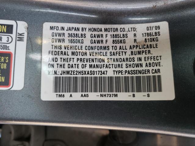 Photo 11 VIN: JHMZE2H5XAS017347 - HONDA INSIGHT LX 