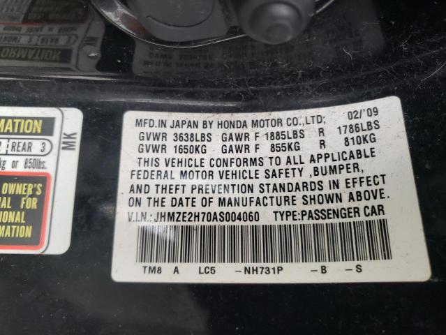 Photo 11 VIN: JHMZE2H70AS004060 - HONDA INSIGHT EX 